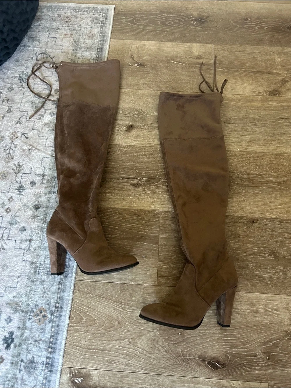 a new day Over-the-Knee Brown Suede High Heel Boots